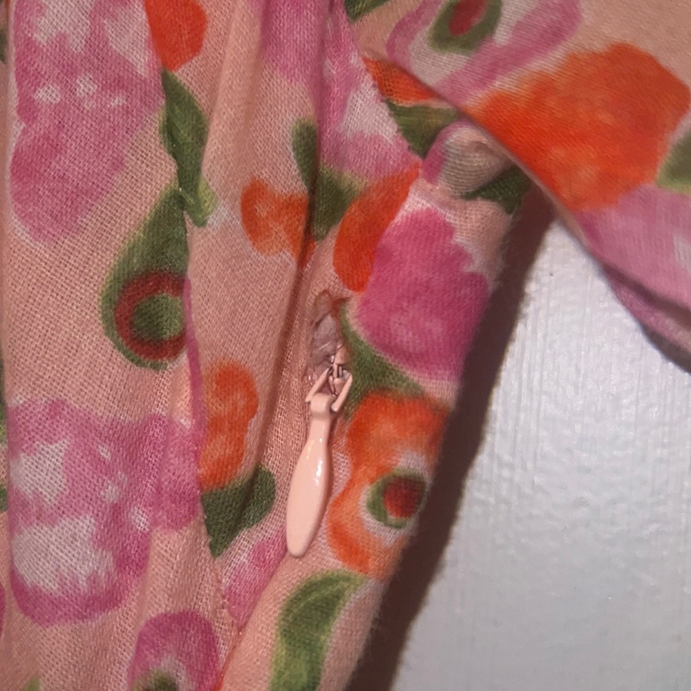 Banjanan XS Norman midi dress - pink/orange floral print - Picture 6 of 6